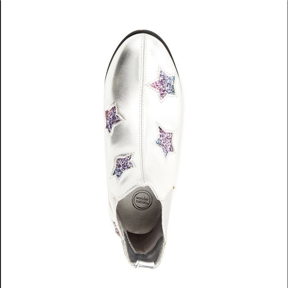 Wonder Nation Girls Starstruck Glitter Ankle Boots - Picture 4 of 6